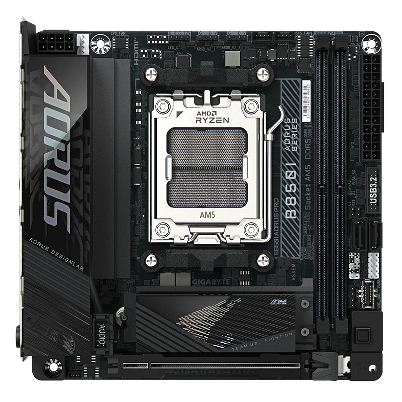 Motherboard GIGABYTE B850I AORUS PRO, Chipset AMD B850, Socket AMD AM5, Mini-ITX