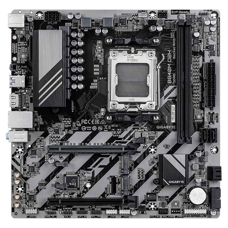 Motherboard GIGABYTE B840M D2H, Chipset AMD B840, Socket AMD AM5, mATX