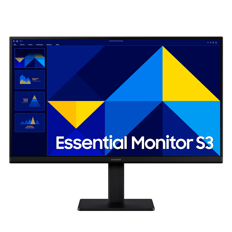 Monitor plano SAMSUNG Essential Monitor S3, 22" FHD IPS, 100Hz, HDMI, VGA