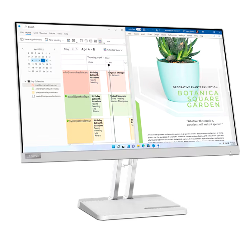 Monitor Lenovo L24e-40, 23.8" VA/FHD/WLED/16:9/100Hz/Anti-glare/HDMIx1/VGAx1/Color Gris