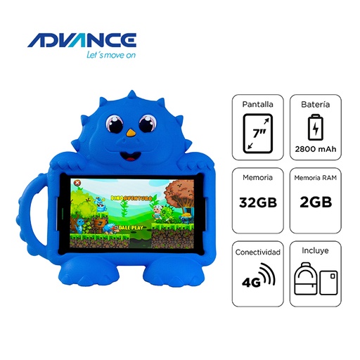 [ 437562] Tablet Advance Intro TR8990, 7" IPS 1024x600, Android 14 Go, 4G, Dual SIM, 32GB, RAM 2GB