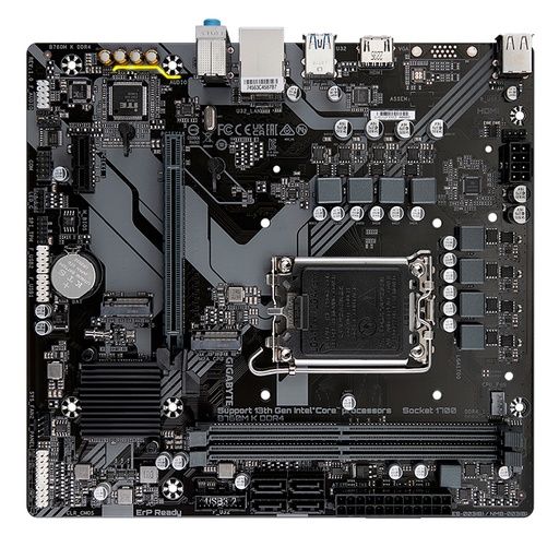 [ 438947] Motherboard Gigabyte B760M K DDR4 (rev. 1.0), Chipset Intel B760, LGA1700, mATX