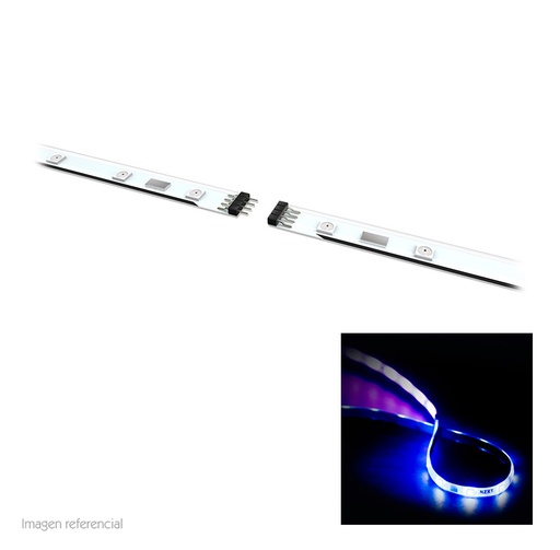 [ 224767] Kit de extensión NZXT HUE+, LED RGB, cables de 30 cm y 10 cm, cinta de doble pega.